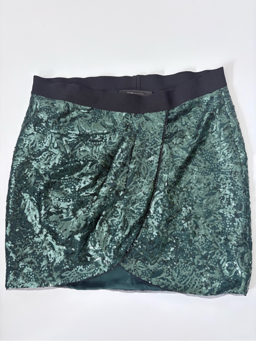 BCBG Max Azria Green Sequin Mini Skirt - Size Small